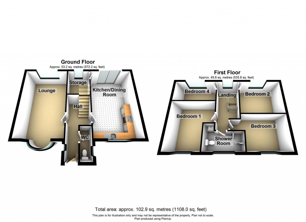 Floorplans For Whitebeam Road, Chelmsley Wood, Birmingham