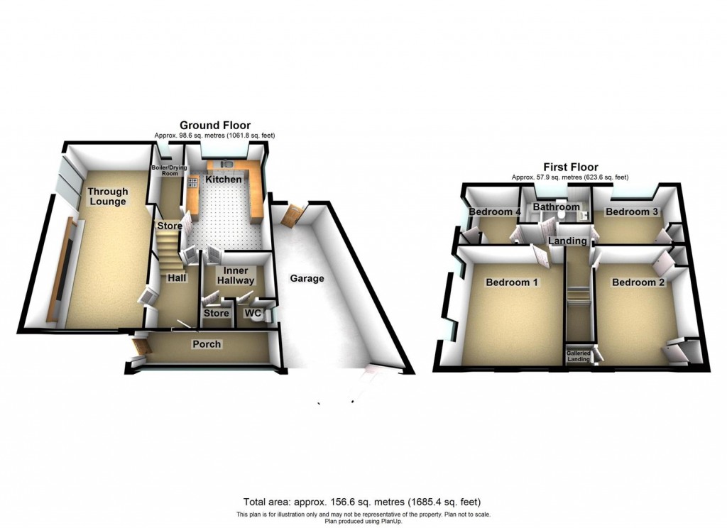 Floorplans For Cooks Lane, Kingshurst, Birmingham