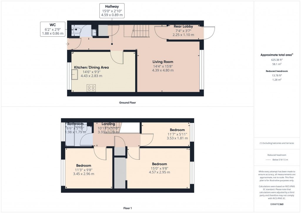 Floorplans For Bosworth Drive, Chelmsley Wood, Birmingham