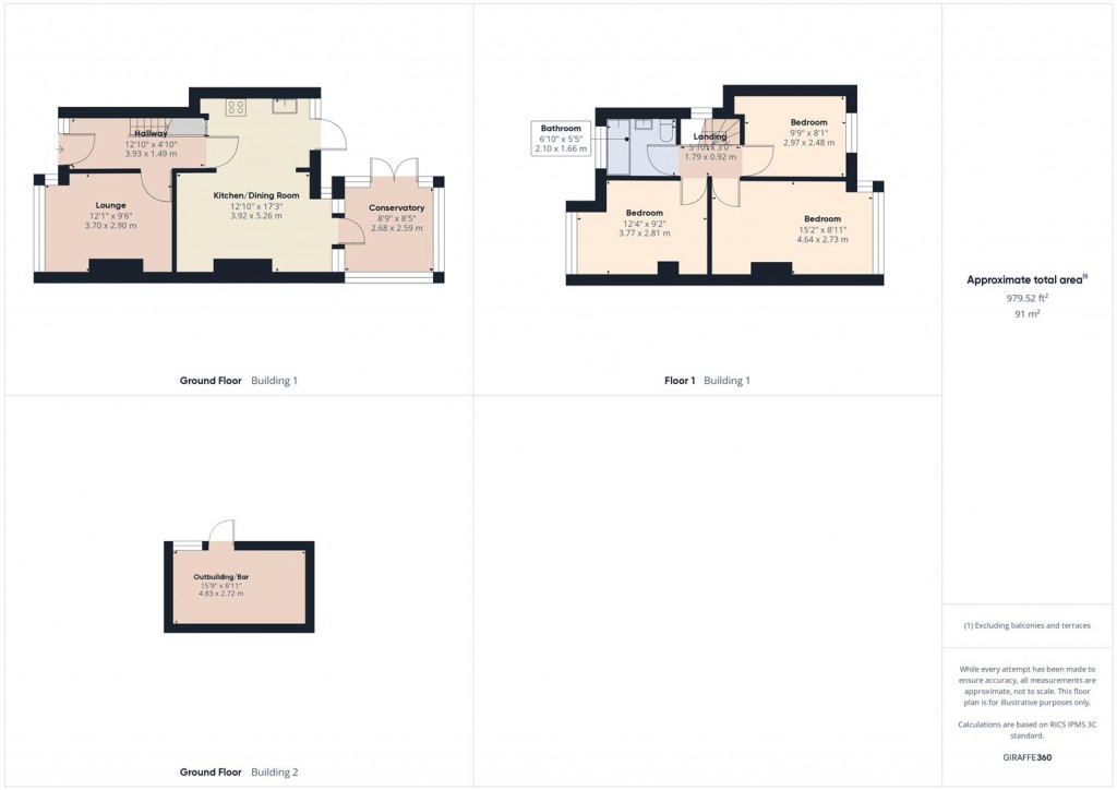 Floorplans For Charlbury Crescent, Yardley, Birmingham