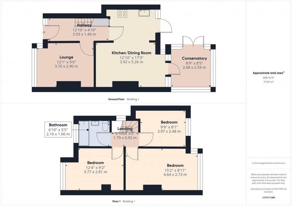 Floorplans For Charlbury Crescent, Yardley, Birmingham