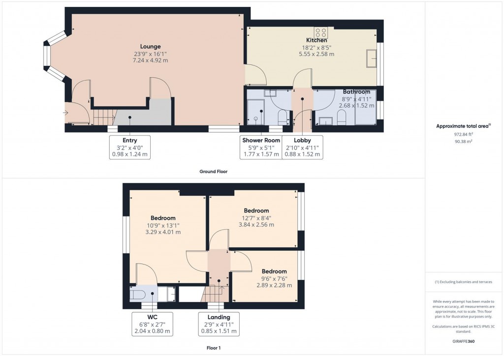 Floorplans For Norton Crescent, Bordesley Green, Birmingham