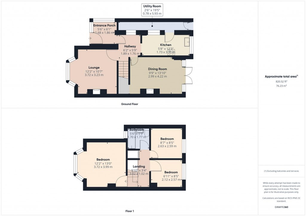 Floorplans For Duncroft Road, Yardley, Birmingham