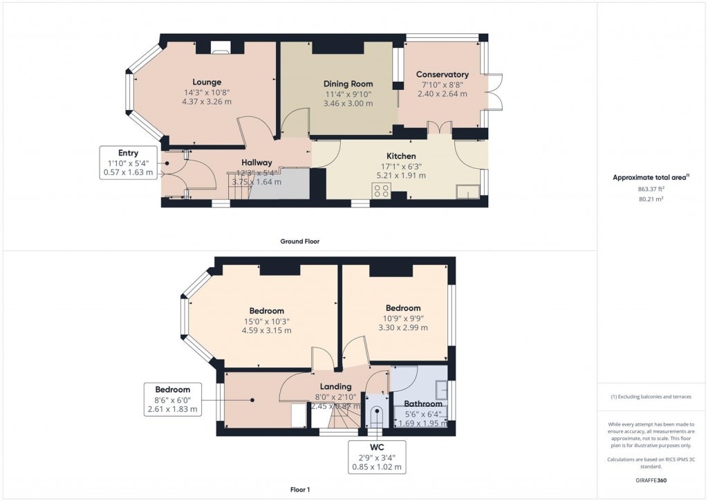 Floorplans For Marian Croft, Sheldon, Birmingham