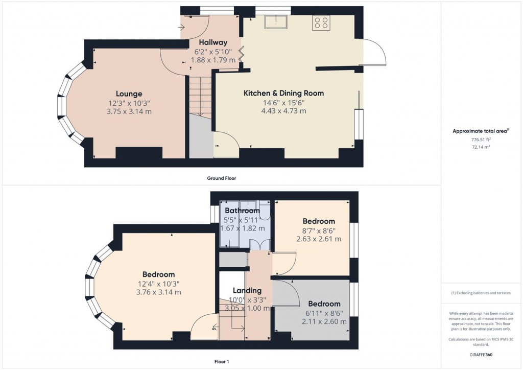 Floorplans For Duncroft Road, Yardley, Birmingham