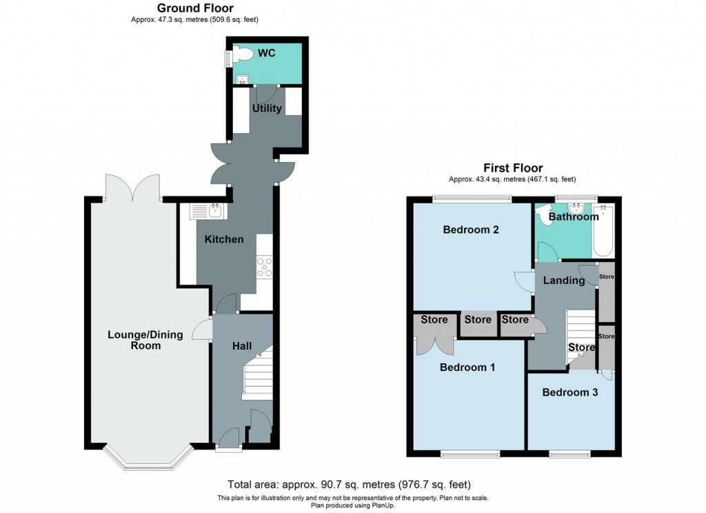 Floorplans For Rowington Road, Shard End, Birmingham