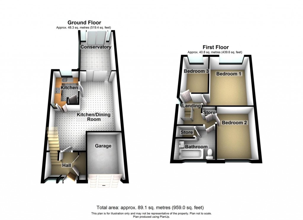 Floorplans For Feltham Close, Tile Cross, Birmingham