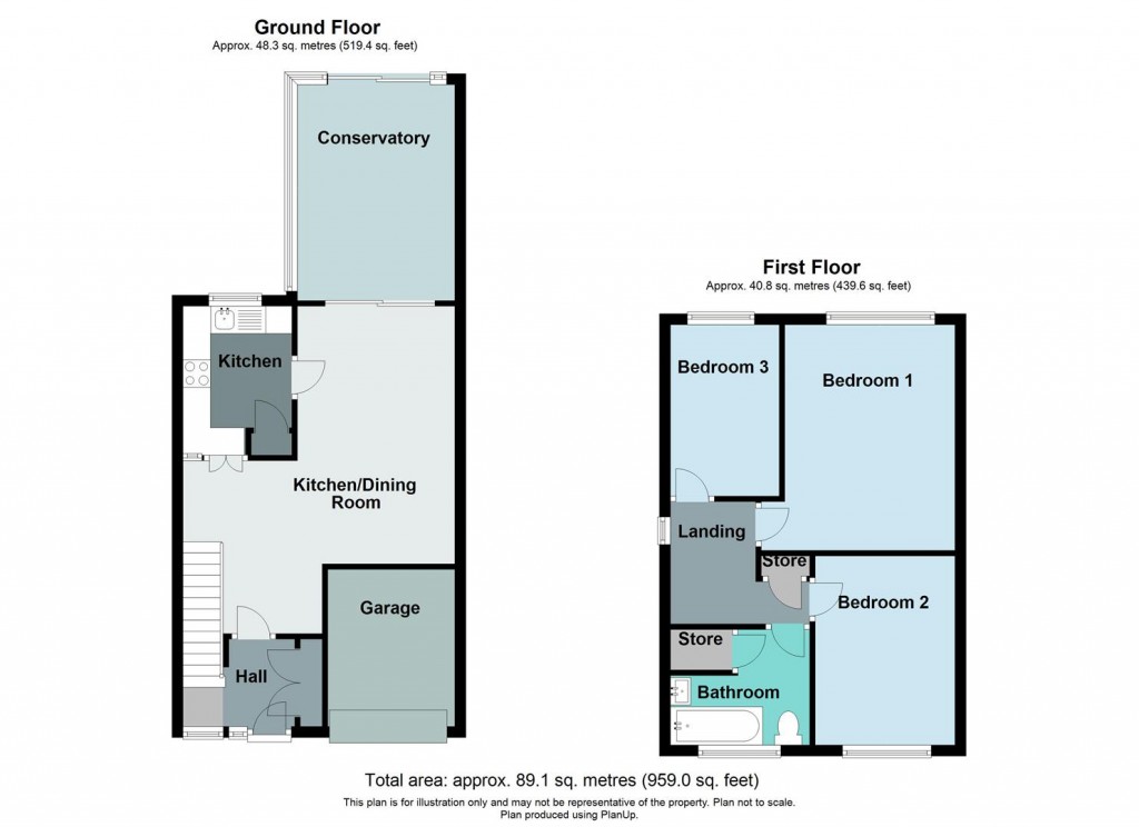 Floorplans For Feltham Close, Tile Cross, Birmingham