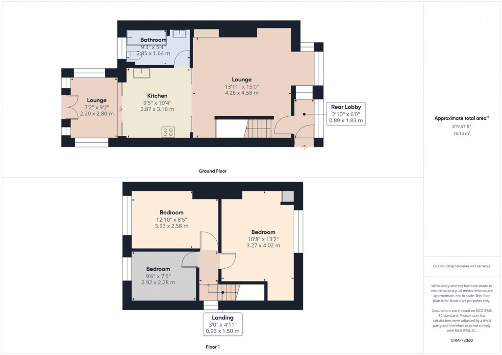 Floorplans For Mintern Road, Yardley, Birmingham