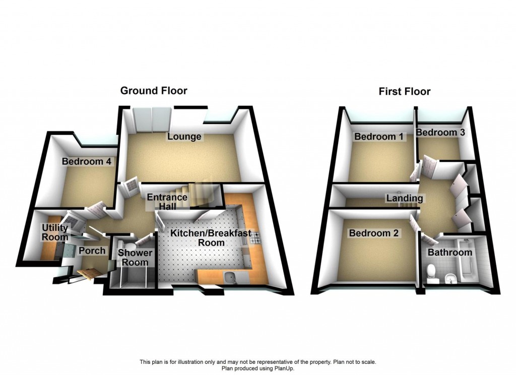 Floorplans For Hilleys Croft, Chelmsley Wood, Birmingham