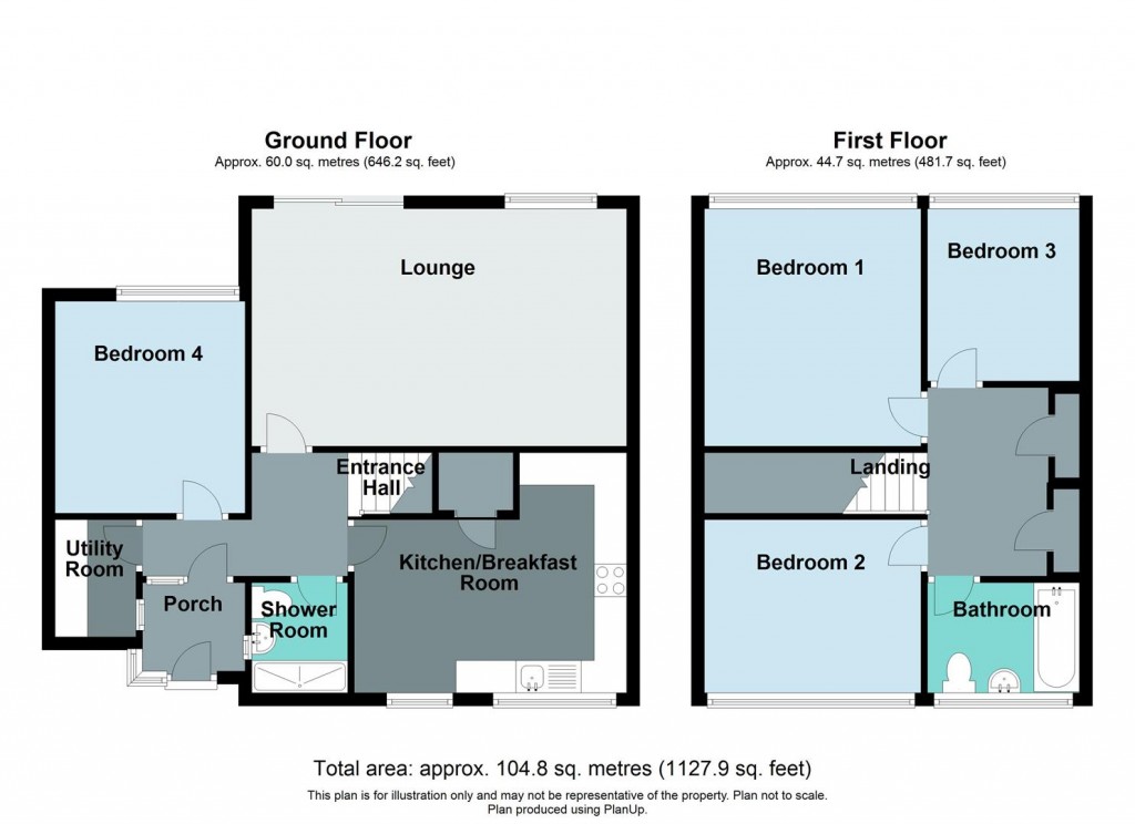 Floorplans For Hilleys Croft, Chelmsley Wood, Birmingham